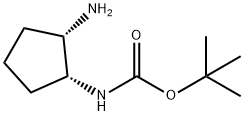 Carbamic acid, [(1R,2S)-2-aminocyclopentyl]-, 1,1-dimethylethyl ester (9CI) Struktur