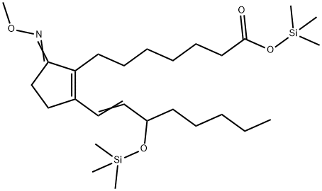 9-Methoxyimino-15-trimethylsilyloxyprosta-8(12),13-dien-1-oic acid trimethylsilyl ester Struktur