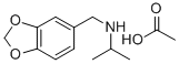 1,3-Benzodioxole-5-methanamine, N-(1-methylethyl)-, acetate (salt) Struktur