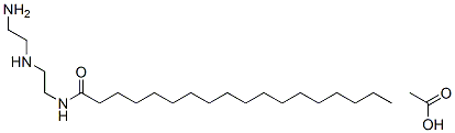 N-[2-[(2-aminoethyl)amino]ethyl]stearamide monoacetate Struktur