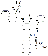 disodium [(9,10-dihydro-9,10-dioxoanthracene-1,4-diyl)diimino]bis(1,2,3,4-tetrahydronaphthalenesulphonate) Struktur