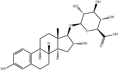 1,3,5[10]-ESTRATRIENE-3,16ALPHA,17BETA-TRIHYDROXY 17-GLUCURONIDE Struktur