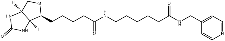 1H-Thieno[3,4-d]iMidazole-4-pentanaMide, hexahydro-2-oxo-N-[6-oxo-6-[(4-pyridinylMethyl)aMino]hexyl]-, (3aS,4S,6aR)- Struktur