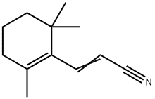 3-(2,6,6-trimethyl-1-cyclohexen-1-yl)acrylonitrile Struktur