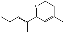 3,6-Dihydro-4-methyl-6-(1-methyl-1-butenyl)-2H-pyran Struktur