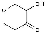 3-hydroxydihydro-2H-pyran-4(3H)-one Struktur