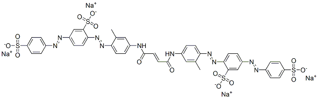 tetrasodium 2,2'-[(1,4-dioxo-2-butene-1,4-diyl)bis[imino(2-methyl-4,1-phenylene)azo]]bis[5-[(4-sulphonatophenyl)azo]benzenesulphonate] Struktur