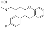 1-Butanamine, 4-(2-(2-(4-fluorophenyl)ethyl)phenoxy)-N,N-dimethyl-, hy drochloride Struktur