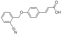 2-PROPENOIC ACID, 3-[4-[(2-CYANOPHENYL)METHOXY]PHENYL]- Struktur