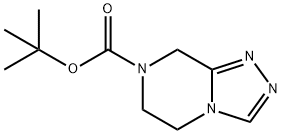 5,6-DIHYDRO-8H-[1,2,4]TRIAZOLO[4,3-A]PYRAZINE-7-CARBOXYLIC ACID TERT-BUTYL ESTER Struktur