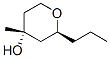 2H-Pyran-4-ol, tetrahydro-4-methyl-2-propyl-, (2S,4R)- (9CI) Struktur