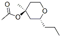 2H-Pyran-4-ol,tetrahydro-4-methyl-2-propyl-,acetate,(2R,4S)-(9CI) Struktur