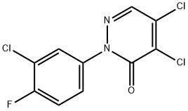 2-(3-CHLORO-4-FLUOROPHENYL)-4,5-DICHLORO-PYRIDAZINE-3-(2H)-ONE Struktur