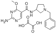 2-Amino-N-(1-benzyl-3-pyrrolidinyl)-4-methoxy-5-pyrimidinecarboxamide  oxalate Struktur