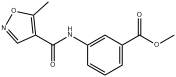 Benzoic acid, 3-[[(5-methyl-4-isoxazolyl)carbonyl]amino]-, methyl ester (9CI) Struktur