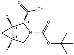 (1R,2R,5S)-rel-3-(tert-Butoxycarbonyl)-3-azabicyclo[3.1.0]hexane-2-carboxylic acid Struktur