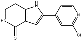 2-(2-chloropyridin-4-yl)-6,7-dihydro-1H-pyrrolo[3,2-c]pyridin-4(5H)-one Struktur