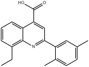 2-(2,5-dimethylphenyl)-8-ethylquinoline-4-carboxylic acid Struktur