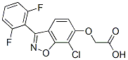 [[7-Chloro-3-(2,6-difluorophenyl)-1,2-benzisoxazol-6-yl]oxy]acetic acid Struktur