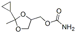 (2-cyclopropyl-2-methyl-1,3-dioxolan-4-yl)methyl carbamate Struktur