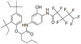 2-(2,4-Di-tert-pentylphenoxy)-N-[3-hydroxy-4-[(2,2,3,3,4,4,5,5-octafluorovaleryl)amino]phenyl]hexanamide Struktur