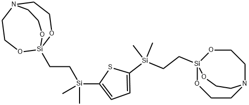 1,1'-[2,5-Thiophenediylbis[(dimethylsilylene)-2,1-ethanediyl]]bis[2,8,9-trioxa-5-aza-1-silabicyclo[3.3.3]undecane] Struktur