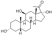 5-BETA-PREGNAN-3-ALPHA, 11-BETA, 17-TRIOL-20-ONE Struktur