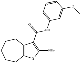 2-AMINO-N-(3-METHOXYPHENYL)-5,6,7,8-TETRAHYDRO-4H-CYCLOHEPTA[B]THIOPHENE-3-CARBOXAMIDE Struktur