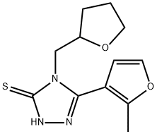 5-(2-METHYL-3-FURYL)-4-(TETRAHYDROFURAN-2-YLMETHYL)-4H-1,2,4-TRIAZOLE-3-THIOL Struktur