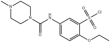 2-ETHOXY-5-[(4-METHYL-PIPERAZINE-1-CARBONYL)-AMINO]-BENZENESULFONYL CHLORIDE Struktur