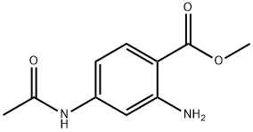 Benzoic acid, 4-(acetylamino)-2-amino-, methyl ester (9CI) Struktur