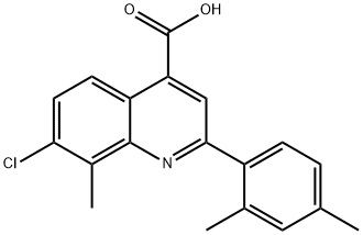 7-CHLORO-2-(2,4-DIMETHYLPHENYL)-8-METHYLQUINOLINE-4-CARBOXYLIC ACID Struktur