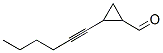 Cyclopropanecarboxaldehyde, 2-(1-hexynyl)- (9CI) Struktur