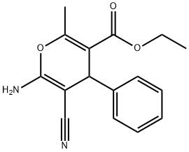 ETHYL 6-AMINO-5-CYANO-2-METHYL-4-PHENYL-4H-PYRAN-3-CARBOXYLATE Struktur