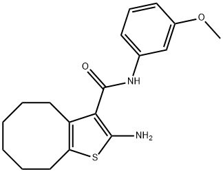 2-AMINO-N-(3-METHOXYPHENYL)-4,5,6,7,8,9-HEXAHYDROCYCLOOCTA[B]THIOPHENE-3-CARBOXAMIDE Struktur