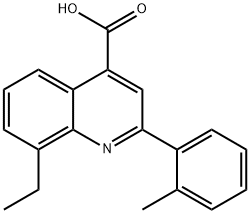 8-ethyl-2-(2-methylphenyl)quinoline-4-carboxylic acid Struktur