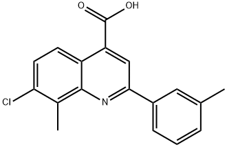 7-CHLORO-8-METHYL-2-(3-METHYLPHENYL)QUINOLINE-4-CARBOXYLIC ACID Struktur