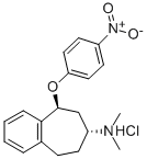 5H-Benzocyclohepten-7-amine, 6,7,8,9-tetrahydro-N,N-dimethyl-5-(4-nitr ophenoxy)-, monohydrochloride, trans- Struktur