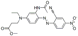 methyl N-[3-(acetylamino)-4-[(2-cyano-4-nitrophenyl)azo]phenyl]-N-ethyl-beta-alaninate  Struktur