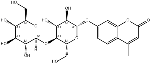 4-METHYLUMBELLIFERYL-BETA-D-CELLOBIOPYRANOSIDE Struktur