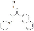 2-methyl-1-(2-naphthyl)-3-piperidinopropan-1-one hydrochloride Struktur