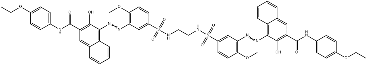 4,4'-[ethylenebis[iminosulphonyl(6-methoxy-3,1-phenylene)azo]]bis[N-(4-ethoxyphenyl)-3-hydroxynaphthalene-2-carboxamide] Struktur