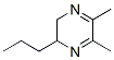 Pyrazine, 2,3-dihydro-5,6-dimethyl-2-propyl- (9CI) Struktur