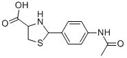 2-(4-ACETYLAMINO-PHENYL)-THIAZOLIDINE-4-CARBOXYLIC ACID Struktur