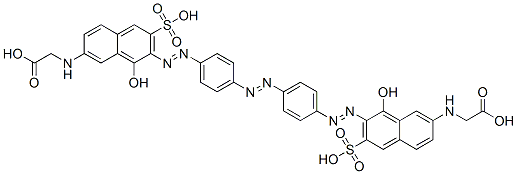 N,N'-[azobis[4,1-phenyleneazo(8-hydroxy-6-sulphonaphthalene-7,2-diyl)]]bisglycine Struktur