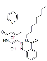 1-[1,2-dihydro-6-hydroxy-4-methyl-5-[[2-[(nonyloxy)carbonyl]phenyl]azo]-2-oxo-3-pyridyl]pyridinium chloride  Struktur