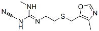 1-Cyano-3-methyl-2-[2-[[(4-methyloxazol-5-yl)methyl]thio]ethyl]guanidine Struktur