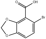 5-BROMO-1,3-BENZODIOXOLE-4-CARBOXYLIC ACID Struktur