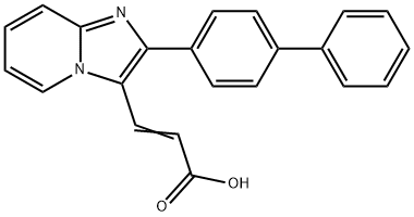 3-(2-BIPHENYL-4-YL-IMIDAZO[1,2-A]PYRIDIN-3-YL)-ACRYLIC ACID Struktur