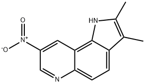 2,3-Dimethyl-8-nitro-1H-pyrrolo[2,3-f]quinoline Struktur